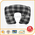 Soft Fabric Cover Plastic inflatable PVC neck pillow